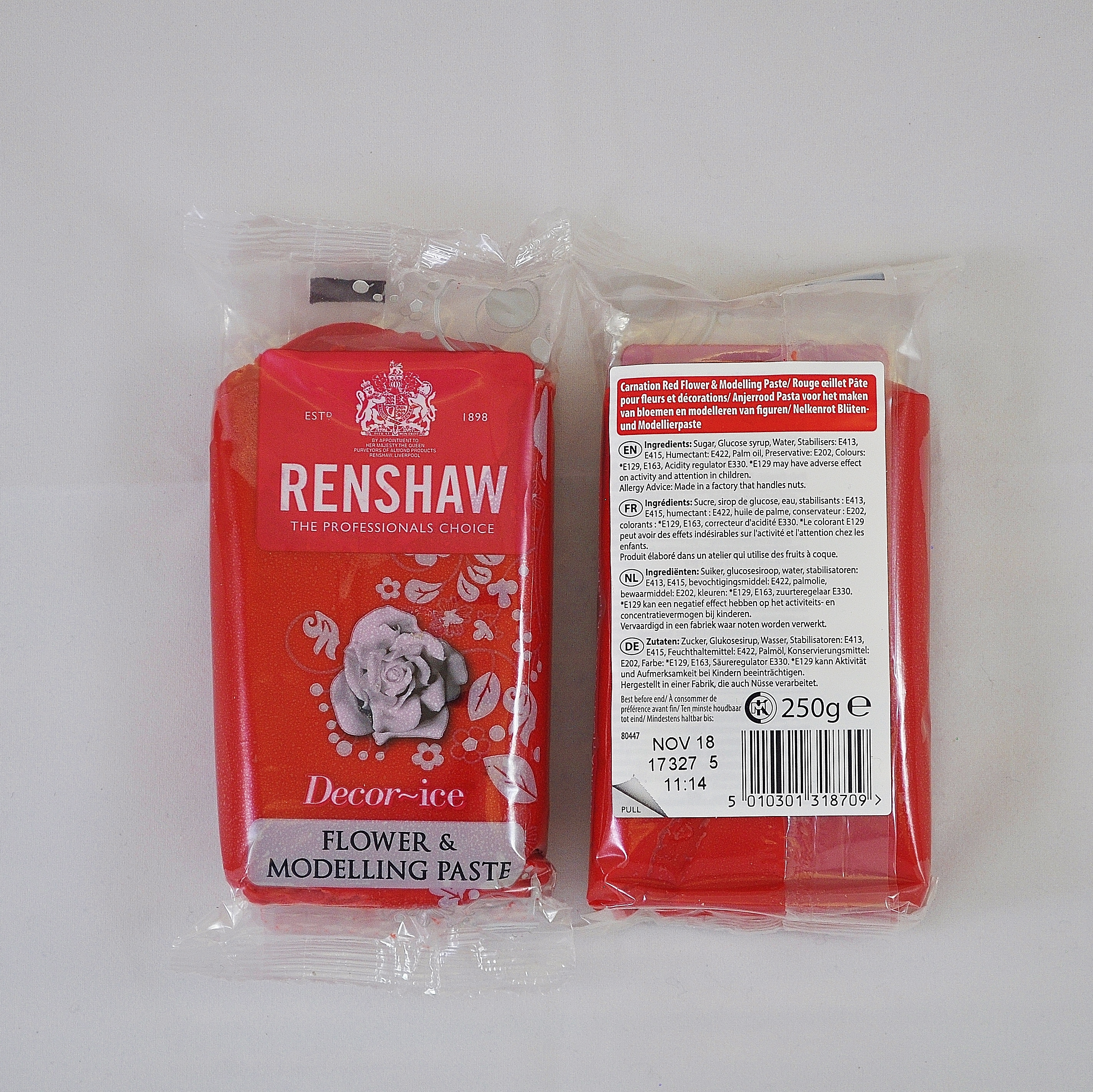 Flower & Modelling Paste Carnation Red 250g Sugar & Ice