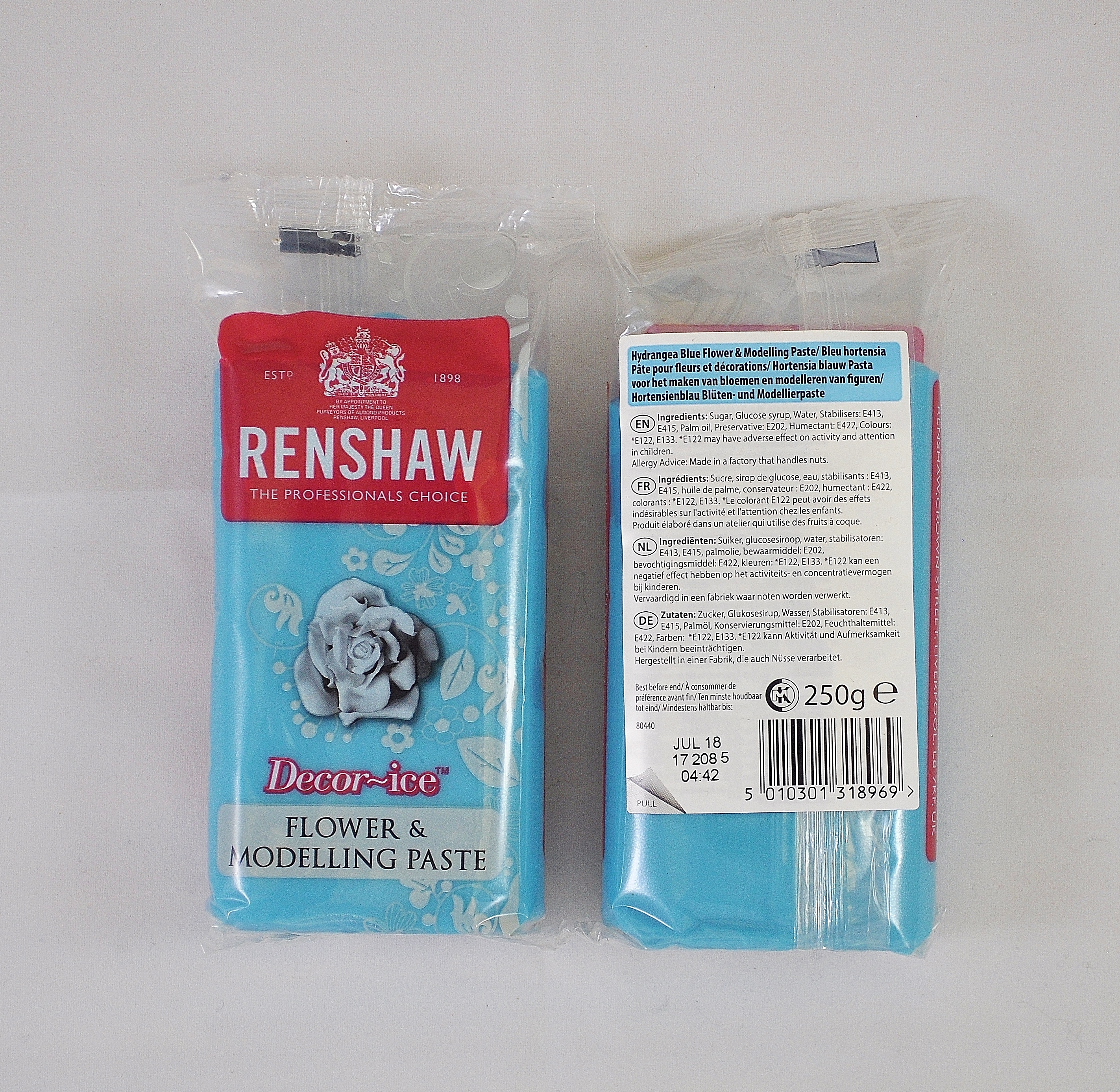 Flower & Modelling Paste Hydrangea Blue 250g Sugar & Ice