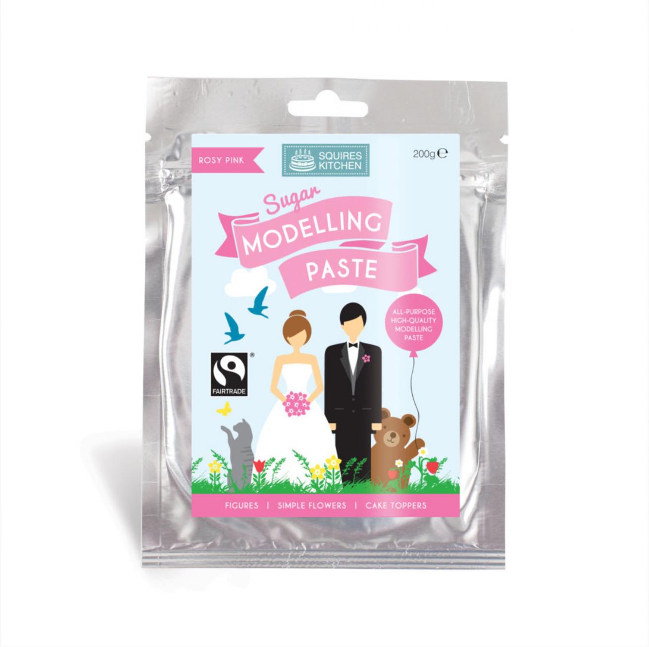 Squires Kitchen Rosy Pink Modelling Paste 200g Sugar & Ice