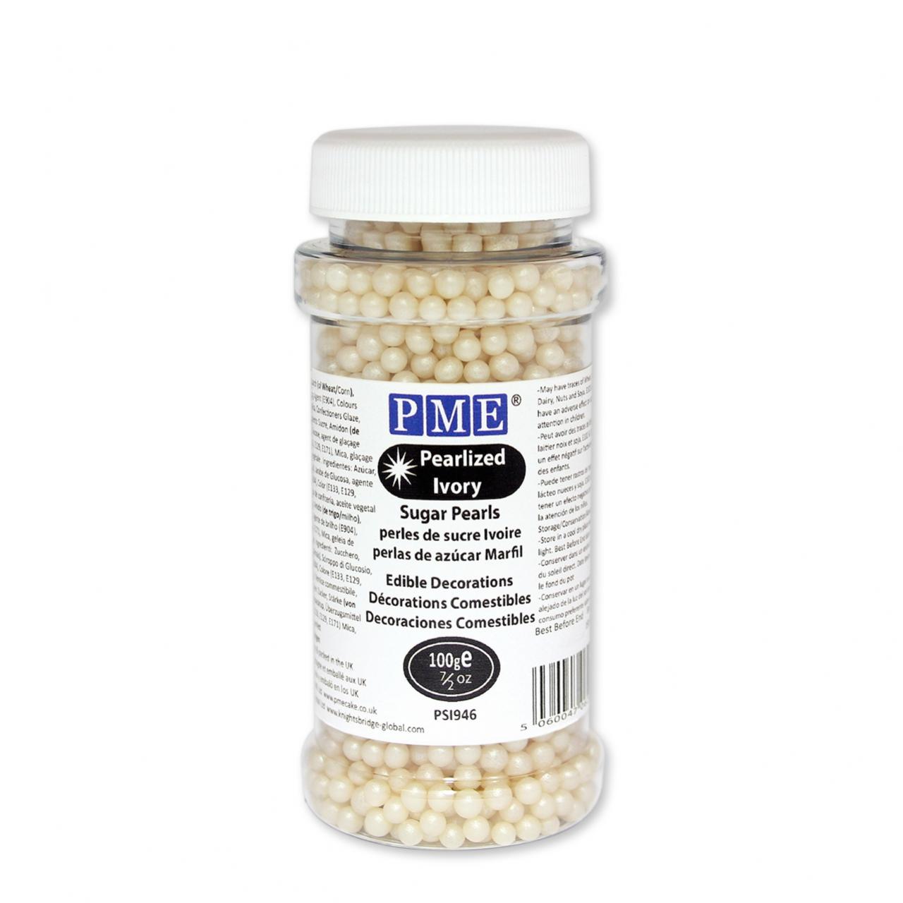 Sugar Pearls - Pearlized Oyster (100g / 3.5 oz)